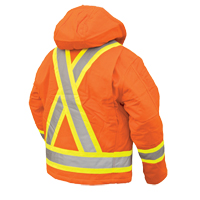 Safety Jacket, High Visibility Orange, Large Kelford