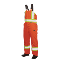 Lined Safety Overalls, Polyester/Polyurethane, Large, High Visibility Orange Kelford
