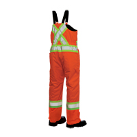 Lined Safety Overalls, Polyester/Polyurethane, Large, High Visibility Orange Kelford