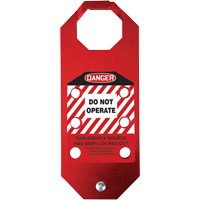 Stopout&reg; OSHA Danger Aluma-Tag Do Not Operate Hasp, Red Kelford