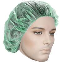 Bouffant Caps, Polypropylene, 21", Green Kelford