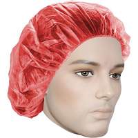 Bouffant Caps, Polypropylene, 21", Red Kelford