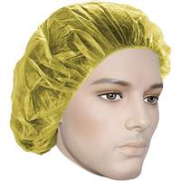 Bouffant Caps, Polypropylene, 24", Yellow Kelford