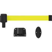 PLUS Wall Mount Barrier System, Plastic, Screw Mount, 15', Yellow Tape Kelford