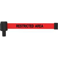 Cassette de banni&egrave;re PLUS, Restricted Area, 15', Ruban Rouge Kelford
