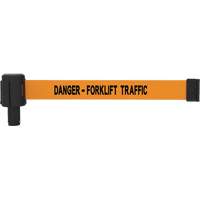 Cassette de banni&egrave;re PLUS, Danger - Forklift Traffic, 15', Ruban Orange Kelford