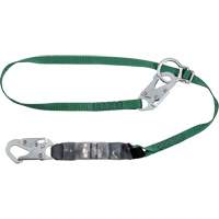 V-Series Tie-Back Lanyard, 6', Rebar Hook Center, Snap Hook Leg Ends, Polyester Kelford