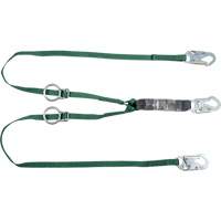 V-Series Tie-Back Lanyard, 6', Snap Hook Center, Snap Hook Leg Ends, Polyester Kelford
