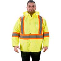 RZ1000 Rain Jacket, Polyester, Small, High Visibility Lime-Yellow Kelford