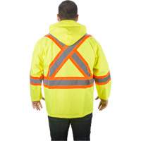 RZ1000 Rain Jacket, Polyester, Small, High Visibility Lime-Yellow Kelford