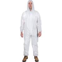 Hooded Coveralls, 3X-Large, White, SMS Kelford