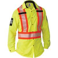 Chemise &agrave; manches longues haute visibilit&eacute; ind&eacute;chirable, Polyester, 2T-Grand (grande taille), Jaune lime haute visibilit&eacute; Kelford