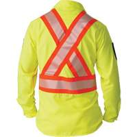 Chemise &agrave; manches longues haute visibilit&eacute; ind&eacute;chirable, Polyester, 2T-Grand (grande taille), Jaune lime haute visibilit&eacute; Kelford