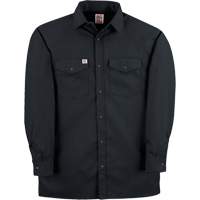 Twill Work Shirt with Snap, Men's, Medium (Tall), Black Kelford