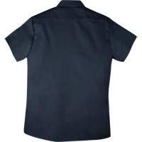 Twill Short-Sleeved Work Shirt with Snap, Men's, Small, Navy Blue Kelford