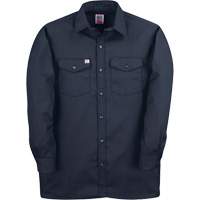 Long-Sleeved Twill Work Shirt, Men's, Medium (Tall), Navy Blue Kelford