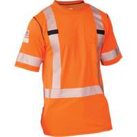 Polartec<sup>®</sup> Power Grid<sup>®</sup> High Visibility Short Sleeved T-Shirt, Polyester, Small, Orange SGN930 | Kelford
