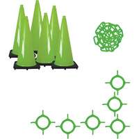 Traffic Cone & Chain Kit, 28", Green Kelford