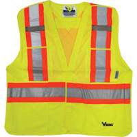 Safety Vest, High Visibility Lime-Yellow, 2X-Large/3X-Large, Polyester Kelford