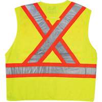 Safety Vest, High Visibility Lime-Yellow, 2X-Large/3X-Large, Polyester Kelford