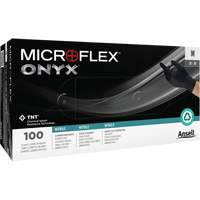 Onyx&reg; Gloves, Small, Nitrile, 3.5-mil, Powder-Free, Black Kelford