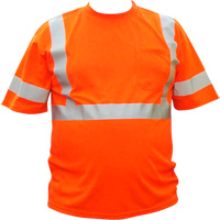 High Visibility Safety T-Shirt, Cotton, Small, High Visibility Orange SGP105 | Kelford