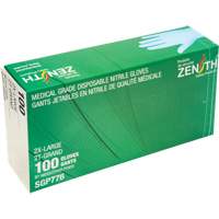 Gants jetables de calibre m&eacute;dical r&eacute;sistants &agrave; la perforation, 2T-Grand, Nitrile, 4,5 mils, Sans poudre, Bleu, Classe 2 Kelford