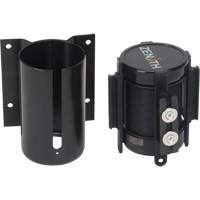 Wall Mount Barrier with Magnetic Tape, Steel, Screw Mount, 7', Black Tape Kelford