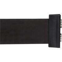 Wall Mount Barrier with Magnetic Tape, Steel, Screw Mount, 7', Black Tape Kelford