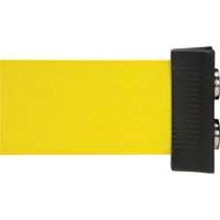 Wall Mount Barrier with Magnetic Tape, Steel, Screw Mount, 7', Yellow Tape Kelford