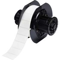 B33 Polyamide Coated Cloth Labels, Nylon, 1.5" L x 0.75" H, White Kelford
