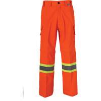 All-Season High Visibility Ventilated Mining Pants, Poly-Cotton, 28, High Visibility Orange Kelford