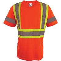 Short Sleeve Safety T-Shirt, Polyester, 2X-Large, High Visibility Orange Kelford