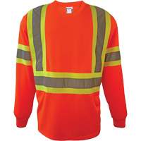 Long Sleeve Safety Shirt, Polyester, 2X-Large, High Visibility Orange SGS080 | Kelford