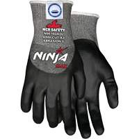 Ninja&reg; Max Cut Resistant Gloves, Size Medium, 10 Gauge, Bi-Polymer Coated, Dyneema&reg; Shell, ASTM ANSI Level A3 Kelford