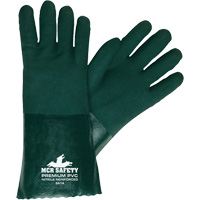 Chemical Resistant Gloves, Size Large, 14" L, PVC, Jersey Inner Lining SGT425 | Kelford
