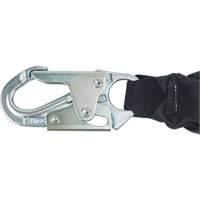 Miller&reg; HP Shock-Absorbing Lanyard, 4', Locking Rebar Hook Center, Locking Snap Hook Leg Ends, Polyester Kelford