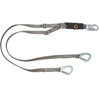 V-Series Tie-Back Lanyard, 6', Carabiner Center, Snap Hook Leg Ends, Nylon Kelford