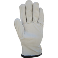 Cotton-Backed Drivers Gloves, Large, Grain Goatskin Palm Kelford
