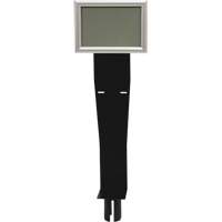 Sign & Dispenser Holder for Crowd Control Post, Black Kelford