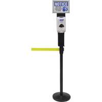 Sign & Dispenser Holder for Crowd Control Post, Black Kelford
