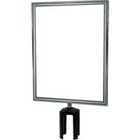 Heavy-Duty Vertical Sign Holder with Tensabarrier<sup>®</sup> Post Adapter, Polished Chrome SGU844 | Kelford
