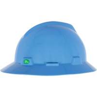 Casque de s&eacute;curit&eacute; &agrave; bord complet V-Gard GREEN avec fentes, Suspension Rochet, ANSI type I/CSA type 1 Kelford