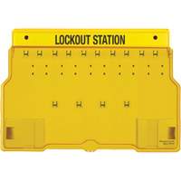 Trilingual Covered Lock Station, None Padlocks, 10 Padlock Capacity, Padlocks Not Included SGW124 | Kelford