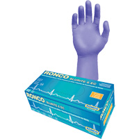 Blurite 6 EC Extended Cuff Examination Gloves, Small, Nitrile, 6-mil, Powder-Free, Purple, Class 2 Kelford