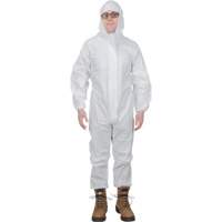 Premium Hooded Coveralls, Large, White, Microporous SGW459 | Kelford