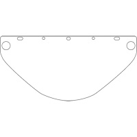 Dynamic Universal Fit Safety Visor, Polycarbonate, Clear Tint Kelford