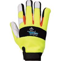 ClutchGear<sup>®</sup> High-Visibility Mechanic's Gloves, Grain Goatskin Palm, Size Small SHJ426 | Kelford