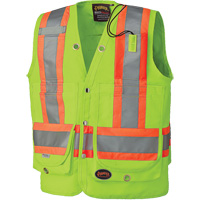 6696 Veste de s&eacute;curit&eacute; pour arpenteur, Jaune lime haute visibilit&eacute;, 4T-Grand, Polyester Kelford