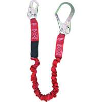 ShockSorb Internal Shock Lanyard, 6', Rebar Hook Center, Snap Hook Leg Ends, Polyester Kelford